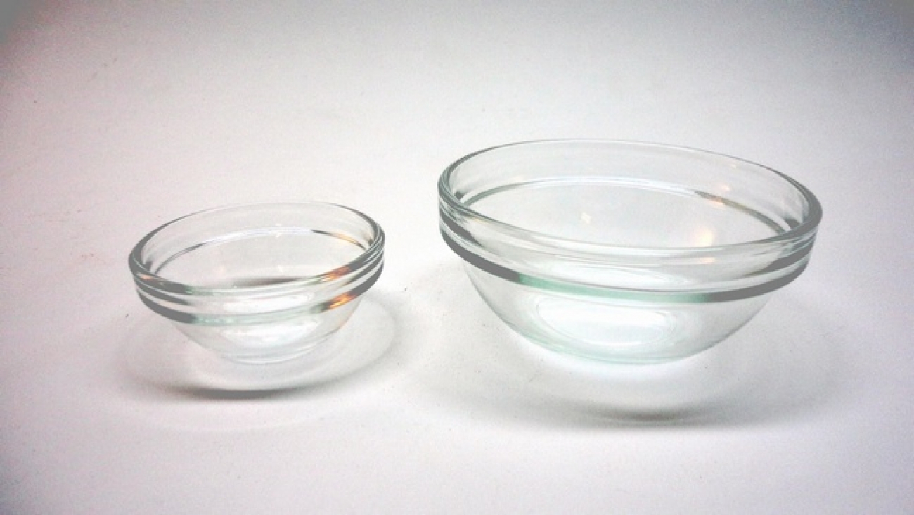 Futterschalen / Wasserschalen aus Glas